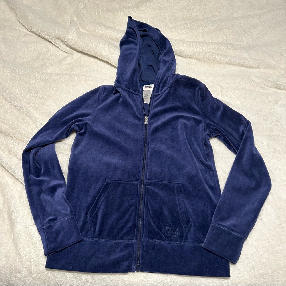 NWOT Velour zip hoodie